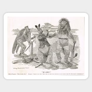 Ashes Cricket Punch cartoon 1899 W G Grace Sticker